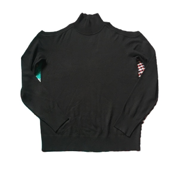 Cable & Gauge Open Shoulder Black Sweater Size M - Picture 2 of 8